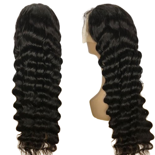 Deep Curly Human Hair Wig - Long Length Full Density