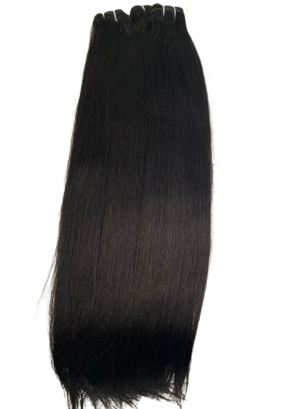Silky Straight Human Hair Extensions - Double Drawn Weave