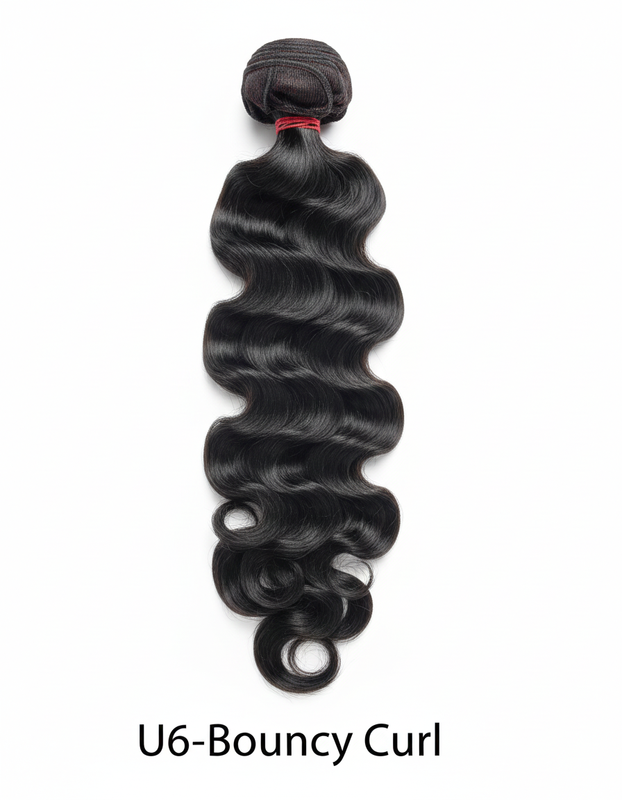 U6-Bouncy Curl Deep Wave Hair Weave Bundle